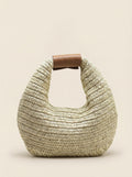 Croissant Crochet Woven Handheld Straw Bag
