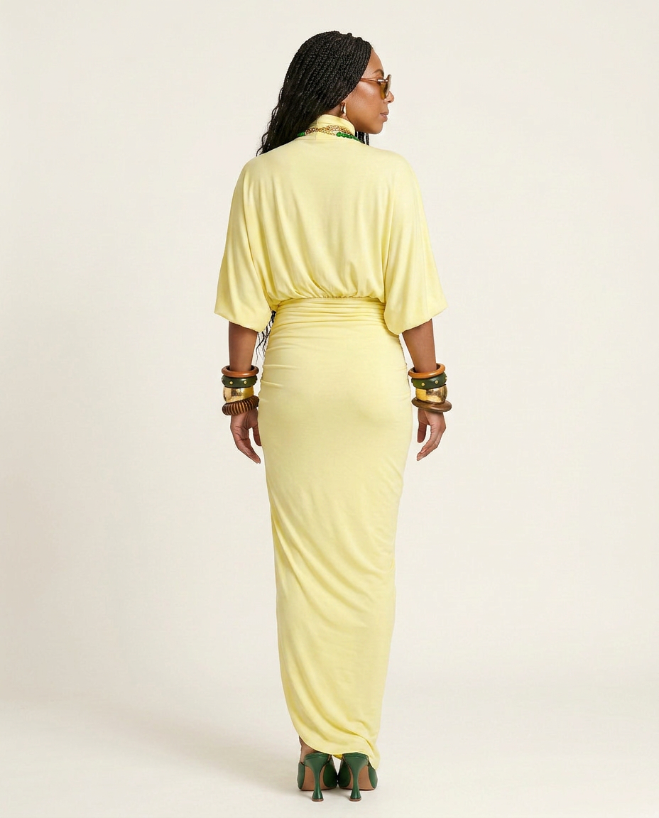Radiant Pleated High Waist Maxi Dress