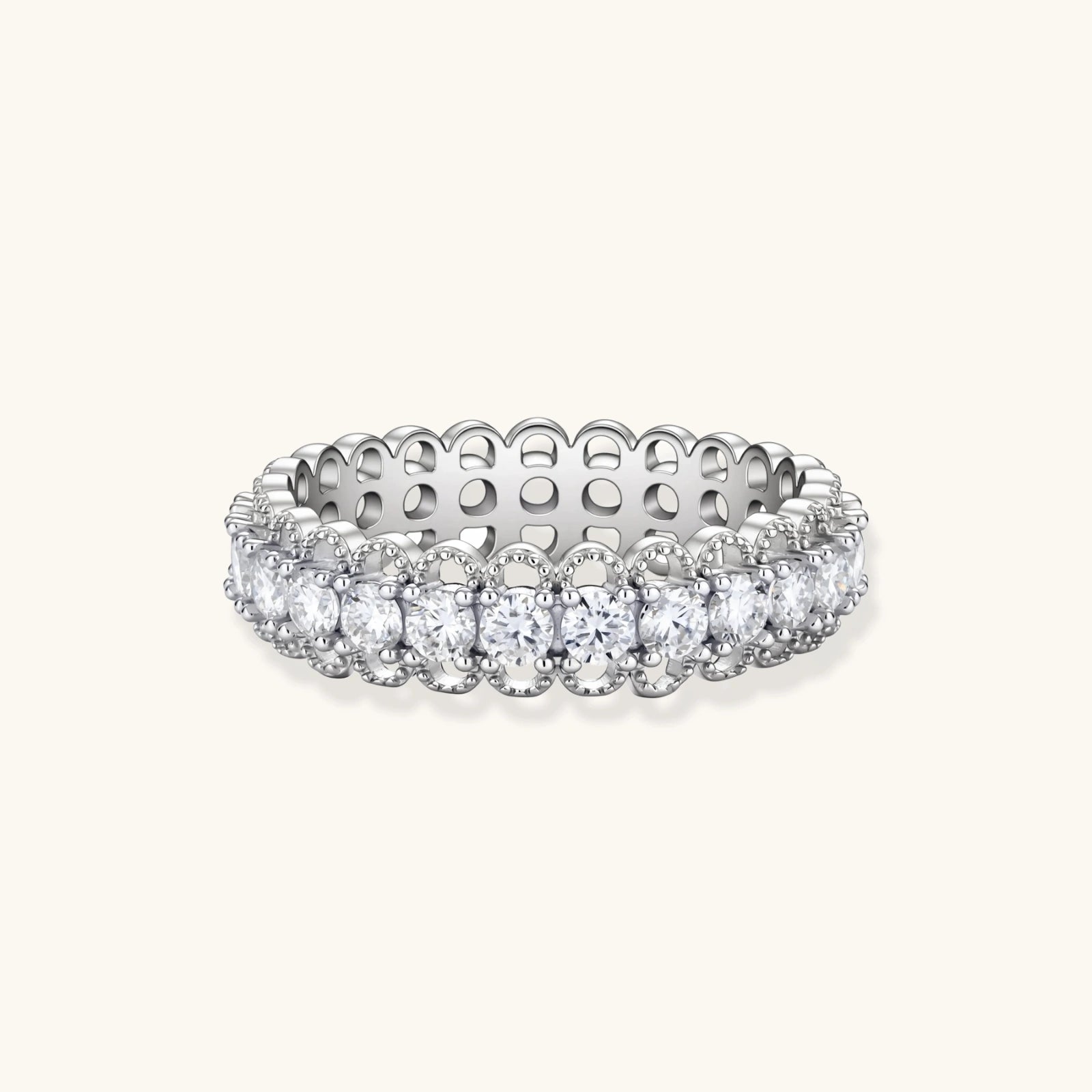 Diamond ring with a white background