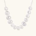Sterling Silver pearl style statement necklace 