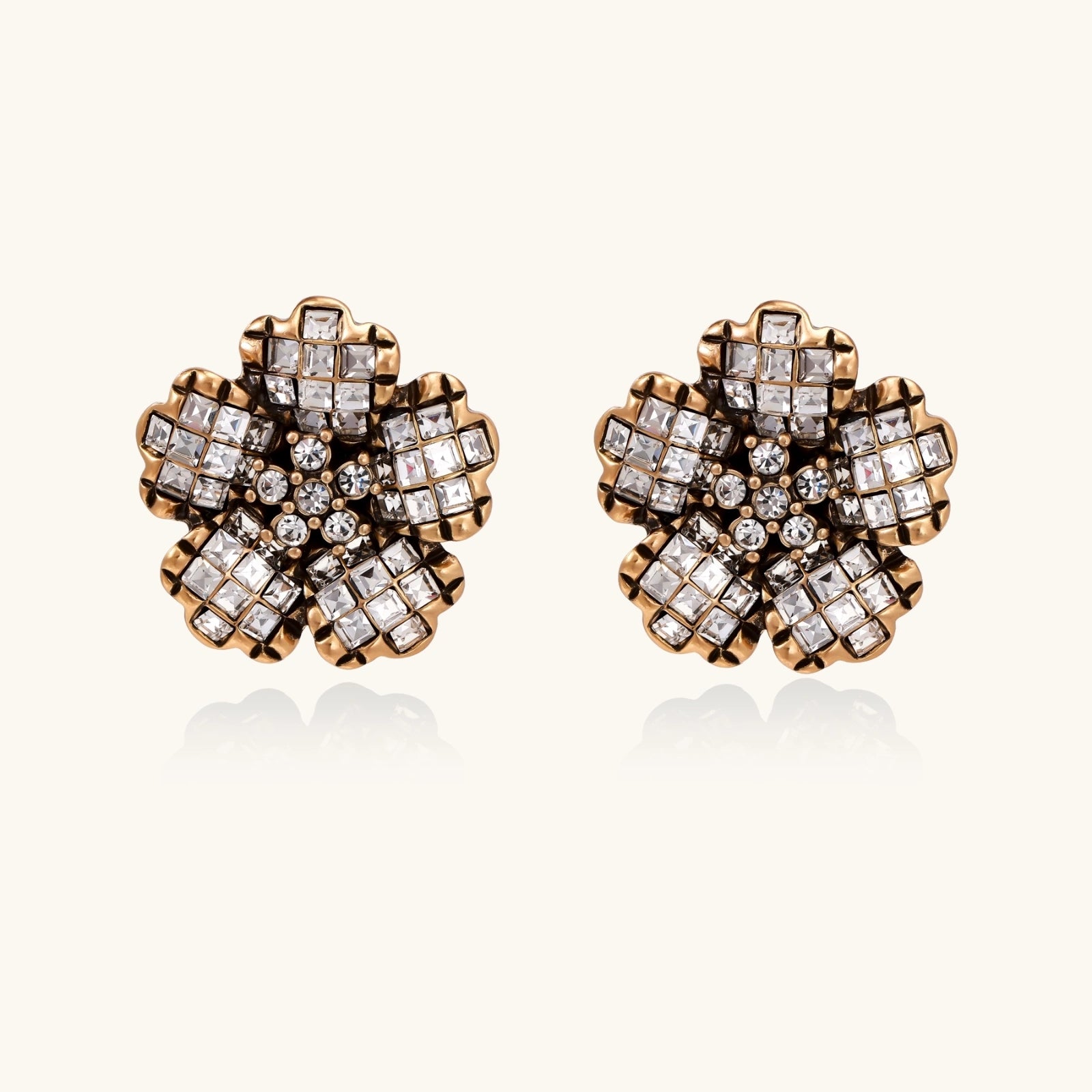 Crystal Bloom Statement Earrings