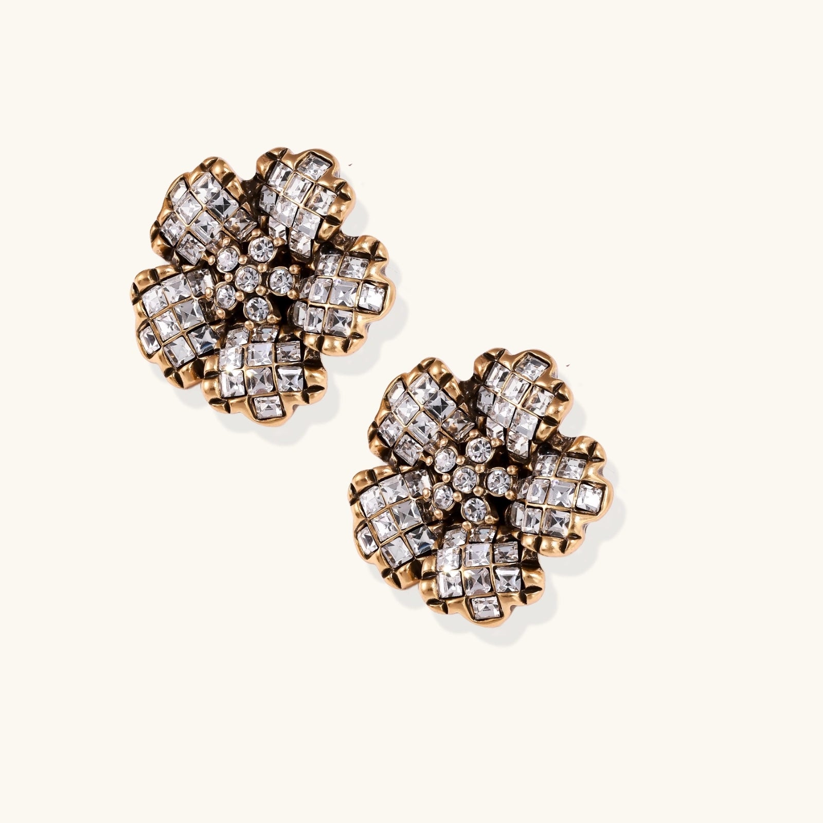 Crystal Bloom Statement Earrings