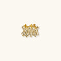 Gold ring with a textured design front view