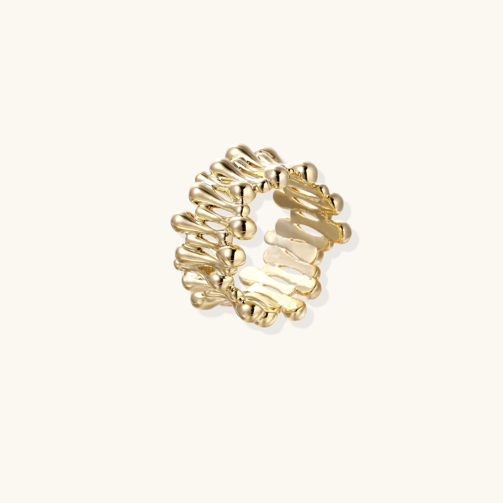 Gold ring with a unique design 