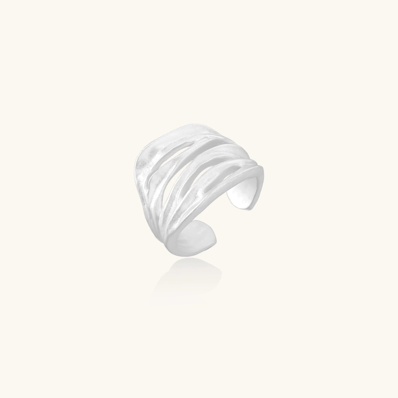Sterling ring with wave design