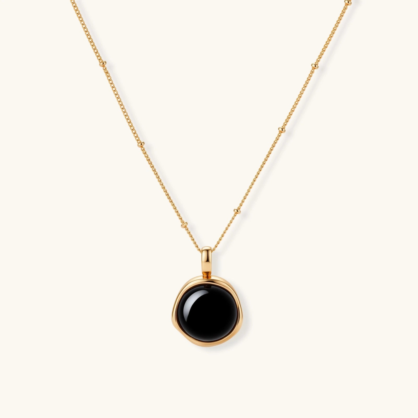 Midnight Agate Circle Necklace