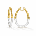 Duchess Bamboo Lucite Hoop Earrings