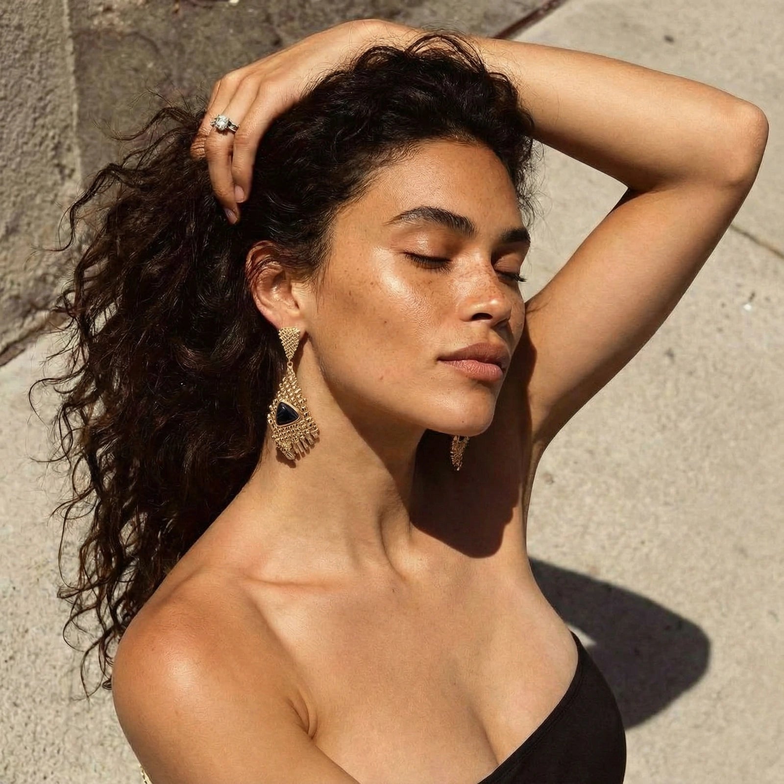 Grid Statement Earrings