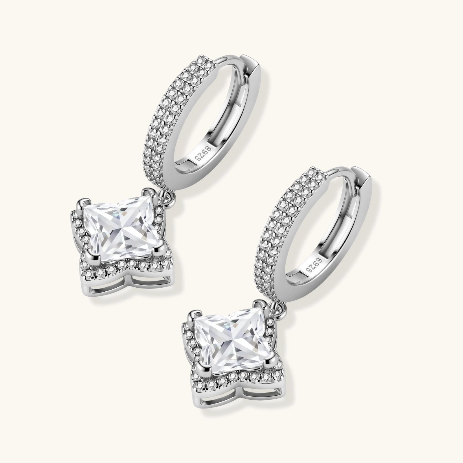 Diamond Dangle Huggies