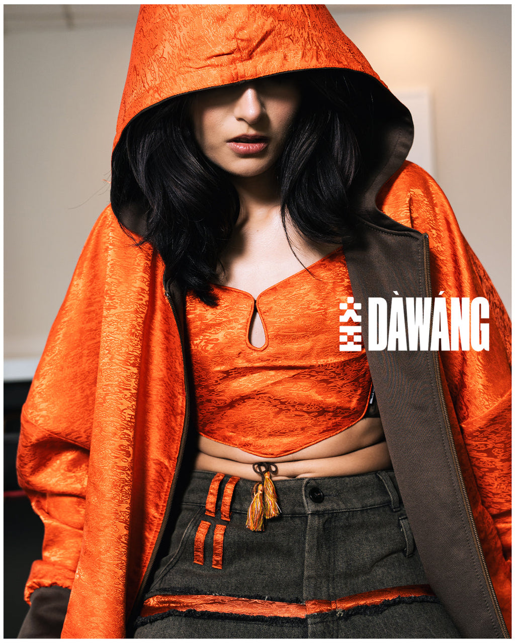 Dong Cropped Reversible Apron Top Phoenix Red