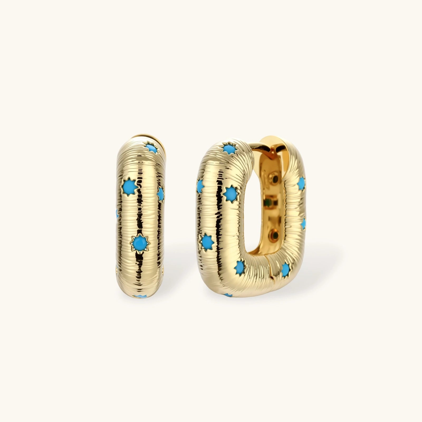 Celestial Turquoise Huggies