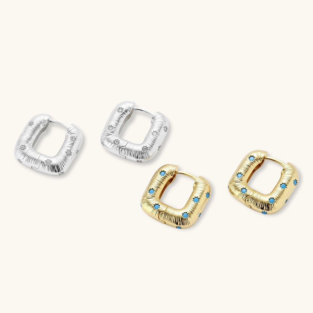 Celestial Turquoise Huggies