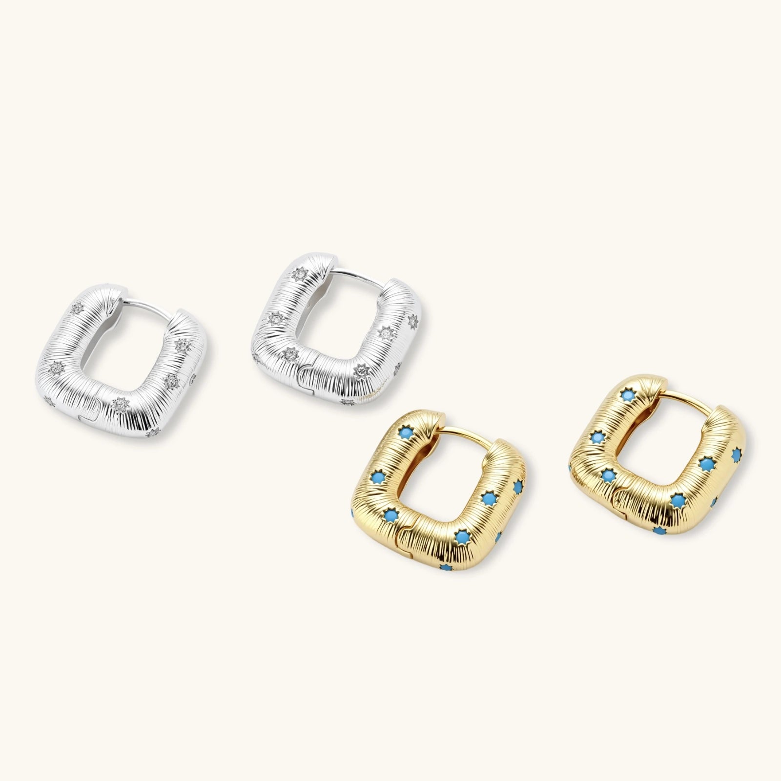 Celestial Turquoise Huggies
