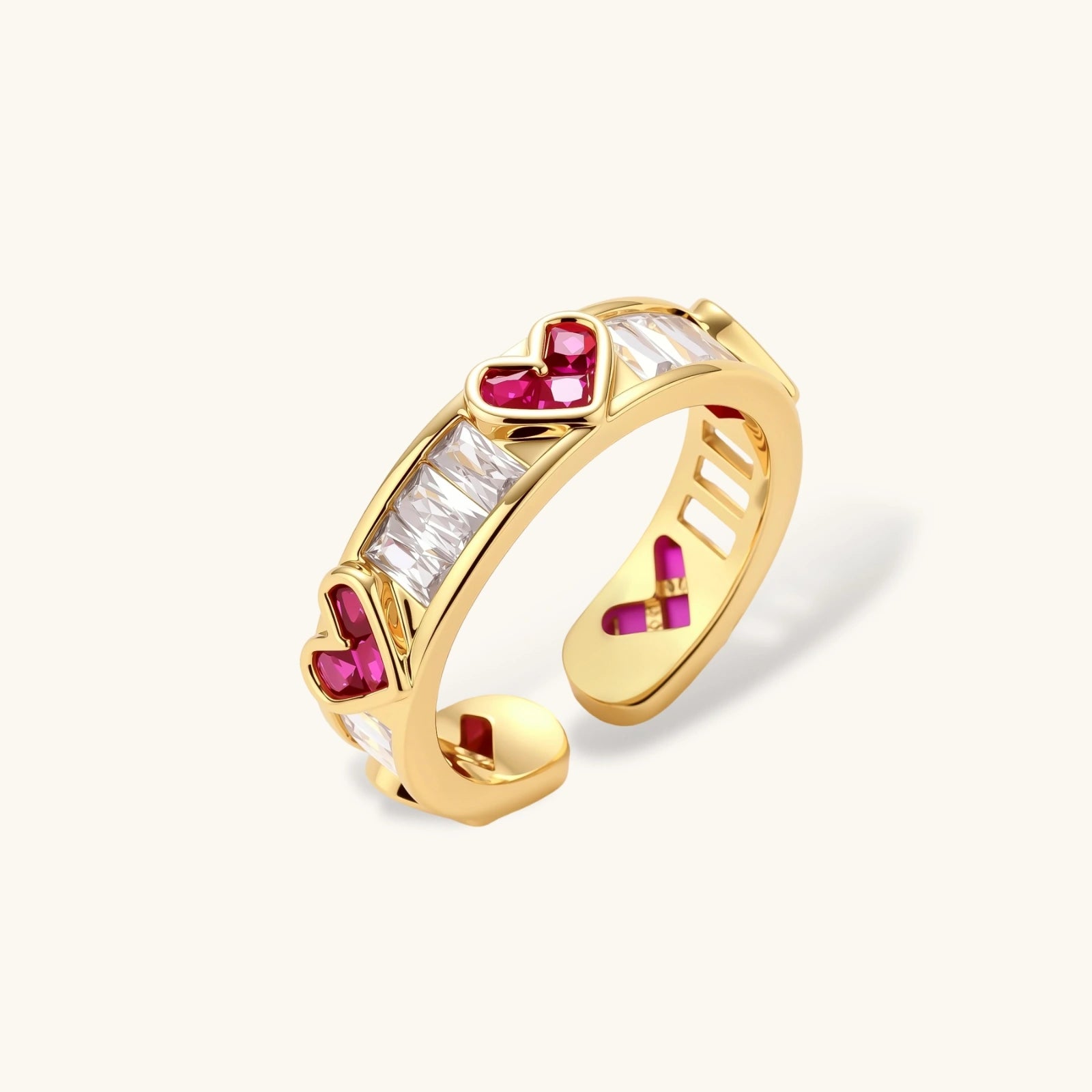 Pink & White Love Ring