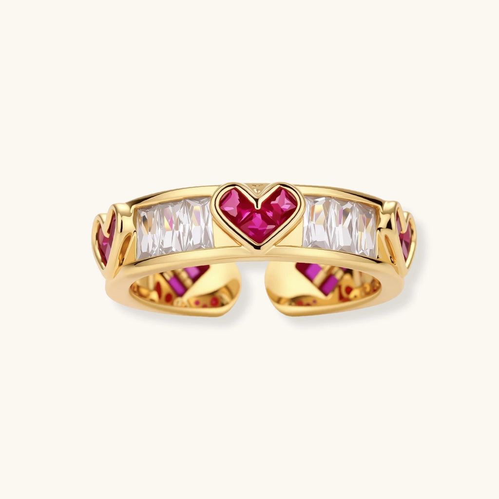 Pink & White Love Ring