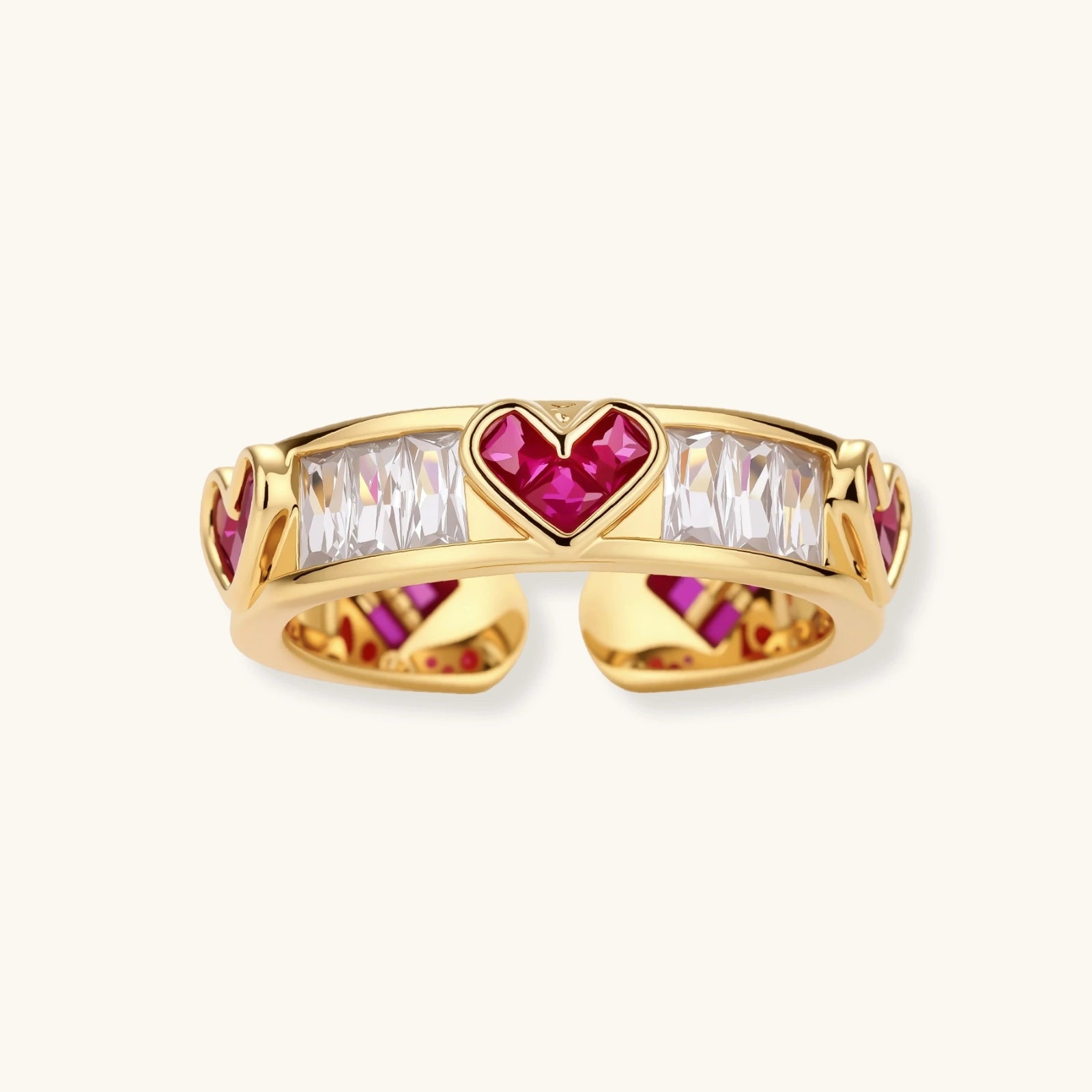 Pink & White Love Ring