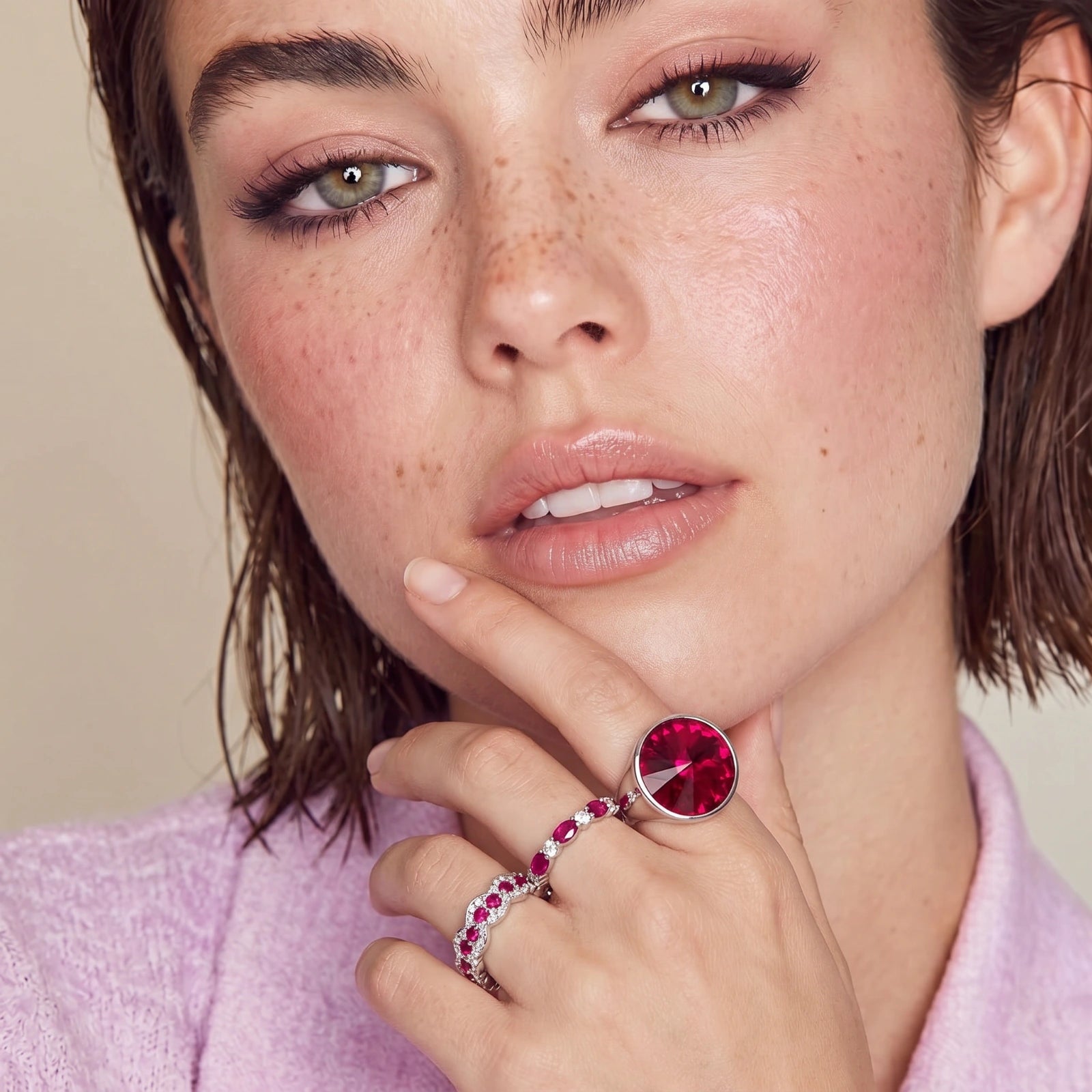 Burgundy Statement Ring