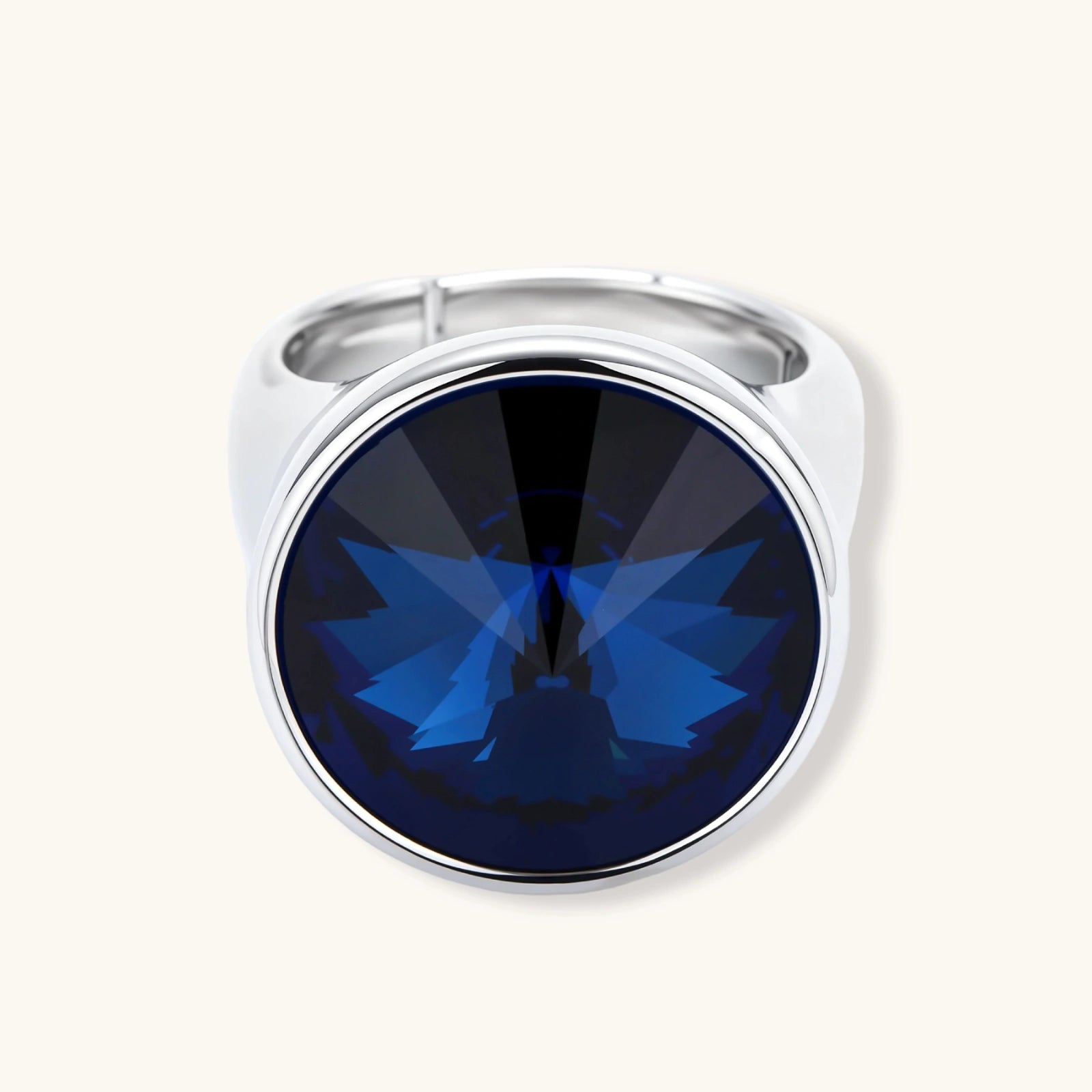 Blue Crystal Statement Ring