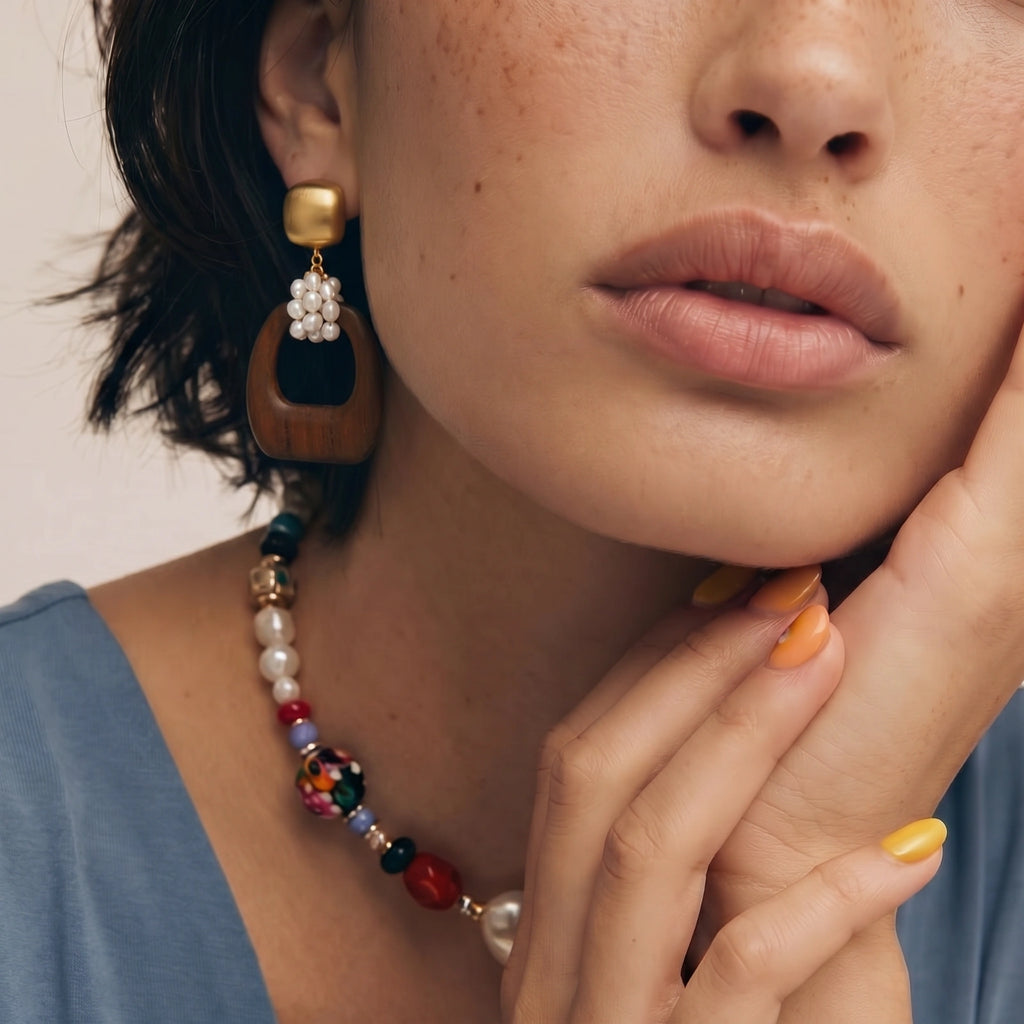 Pearl Goddess Drop Earrings