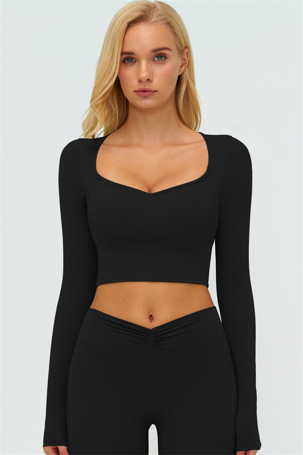 The Lushness Long Sleeve Crop top Leggings 2-Piece Set