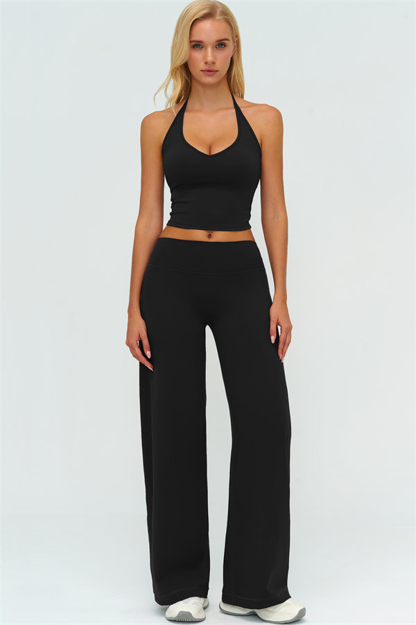 The Twirl Halter Tank Top New Straight Leg Pants 2-Piece Set