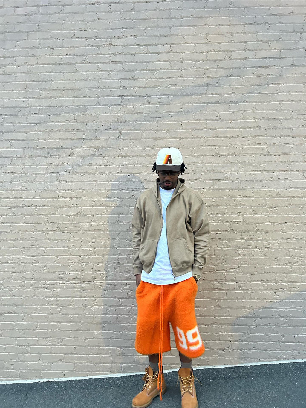 Mohair Shorts Orange