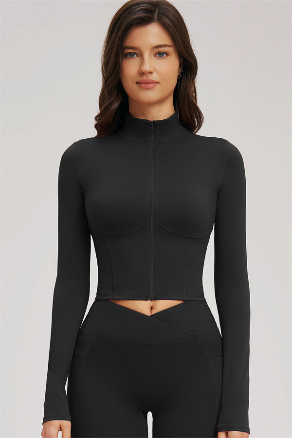 The Sizzle Zip Jacket Flared Leggings 2-Piece Set