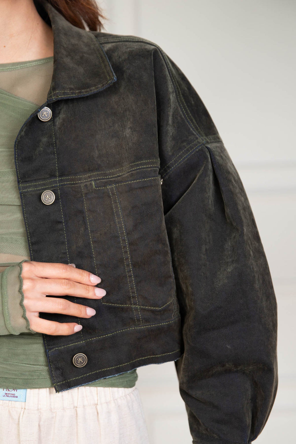 Chaqueta Balloon Velvet Military
