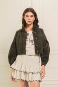 Chaqueta Balloon Velvet Military