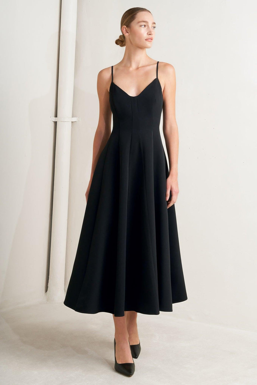 PURE INTENTION WOVEN MIDI DRESS