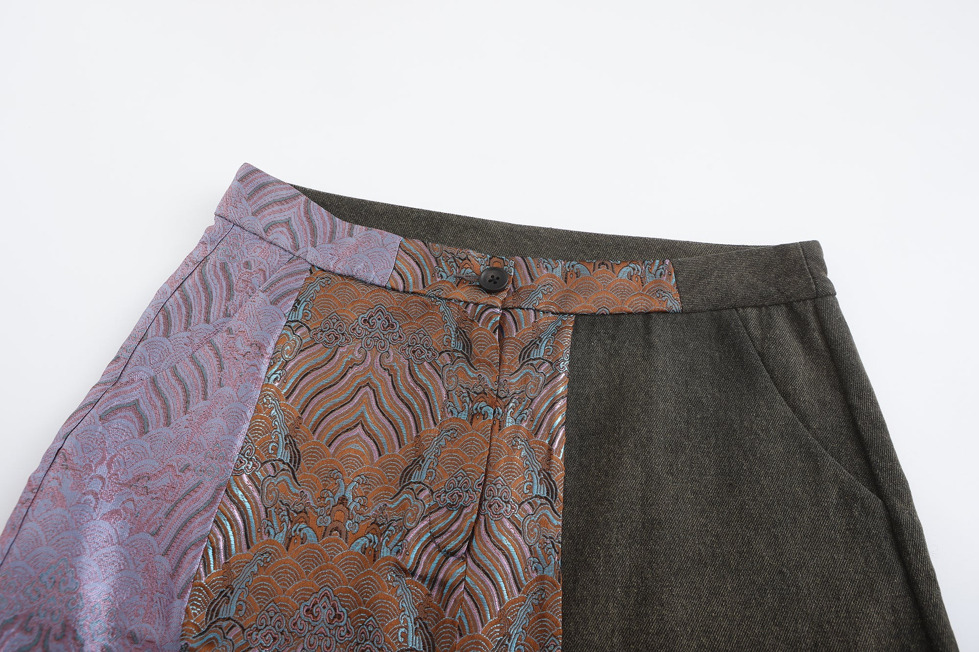 Dan Denim Patch Mini Skirt