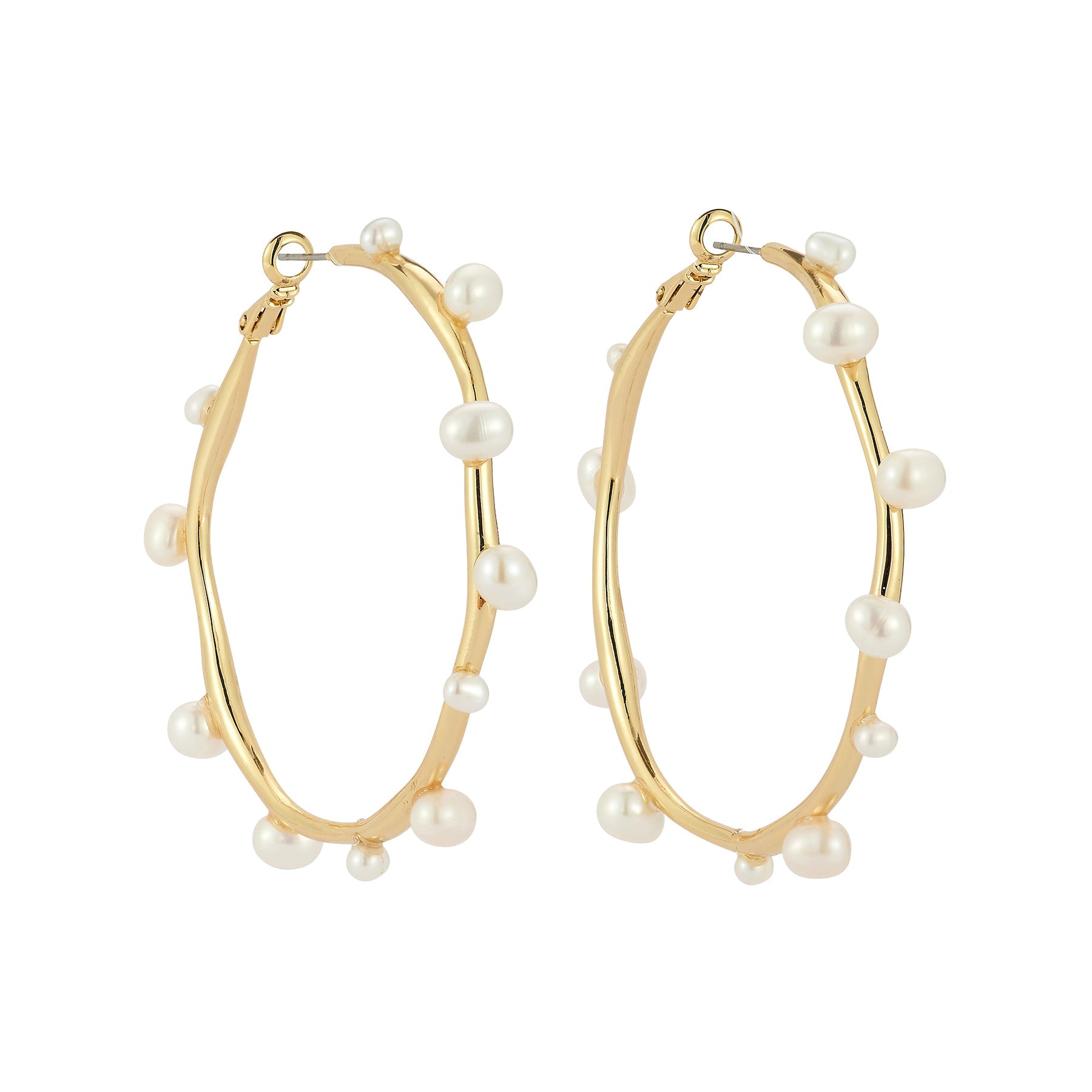 Isla Pearl Hoop Earrings