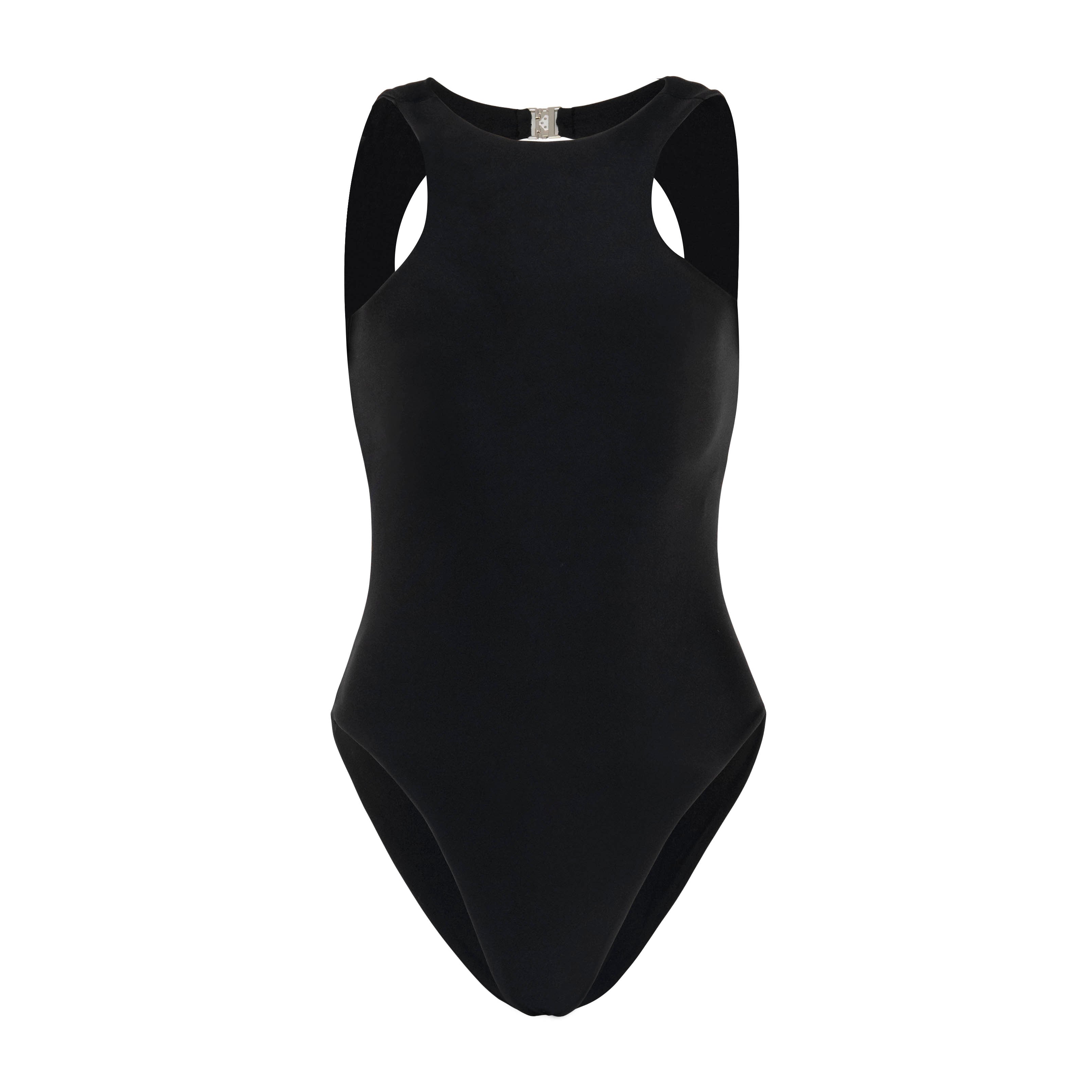 The Jupiter Open-back Recycled One-piece Swimsuit in Black