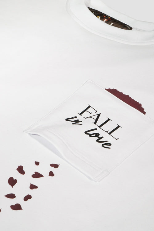Fall In Love Oversized Pocket Tee