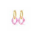 Lucite Curb Link Hoop Earrings