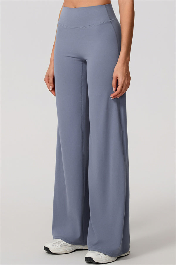 The Nestle Long Sleeve Crop Top Straight Leg Pants 2-Piece Set