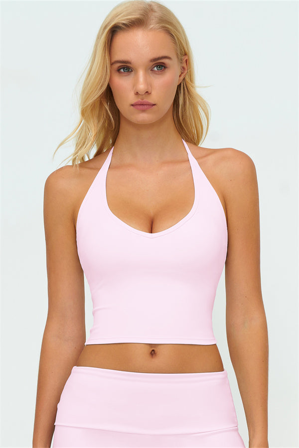 The Twirl Halter Tank Top New Straight Leg Pants 2-Piece Set